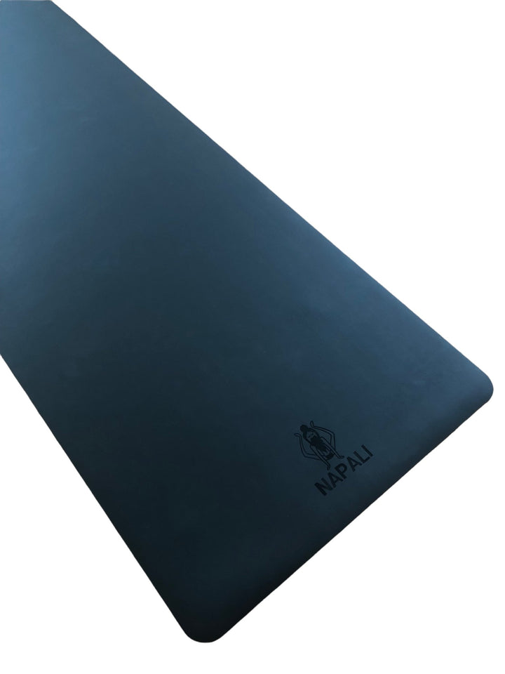 2 Meter PU-Yogamatte, schwarz"Rise & Shine" - extra lang - - Napali- Yogamats